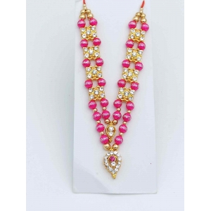 Pink moti  Colourful Mala For Laddu gopal size 5 to 10 
